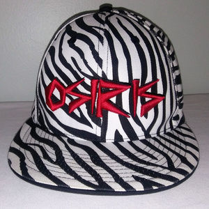 Osiris Black & White zebra print Rare Hat